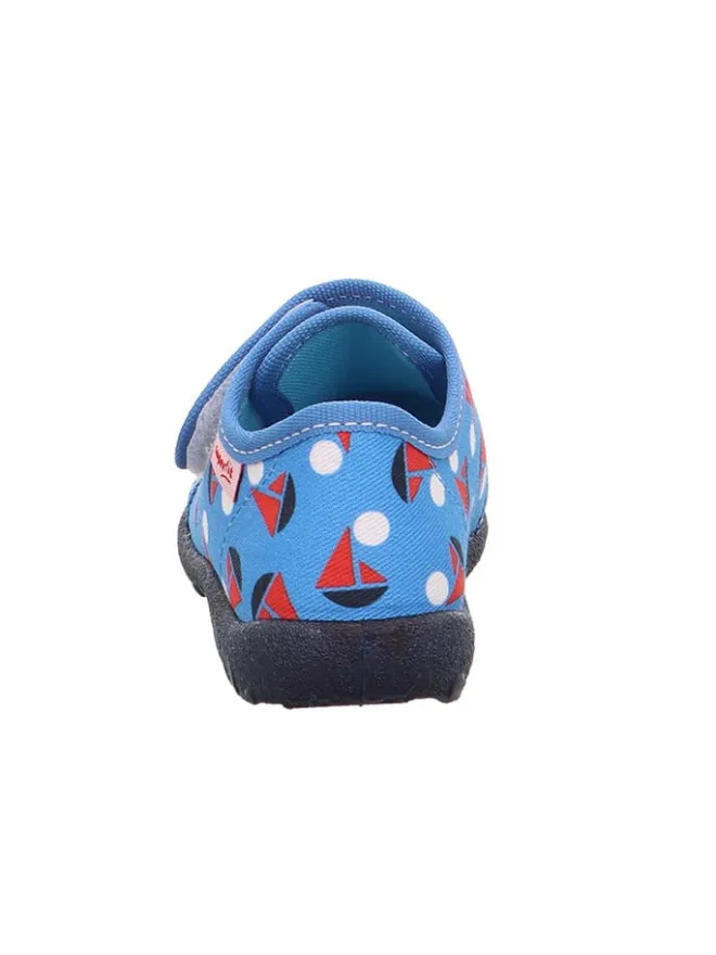Hausschuhe "Spotty" in Blau/ Rot/ Weiß>superfit Discount