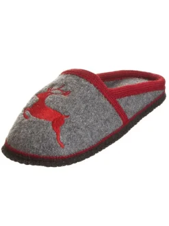 Hausschuhe "Virgen" in Grau/ Rot>kitz pichler Discount