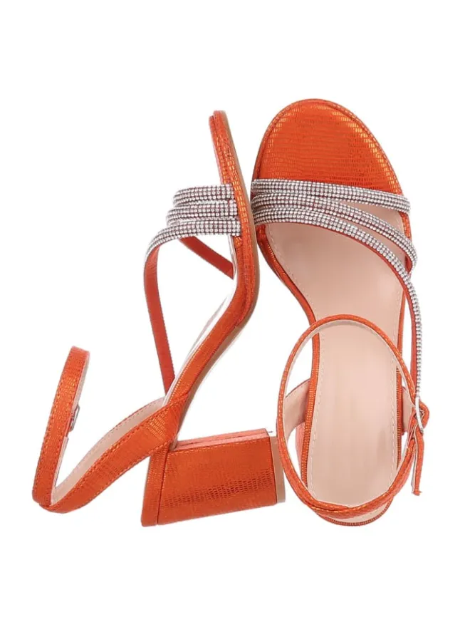 High-Heel Sandalette in Orange>Ital-Design Best