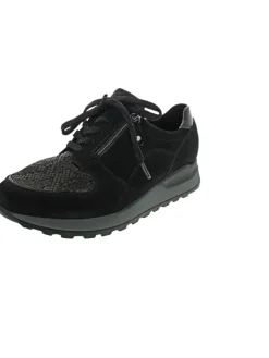 WALDLÄUFER Schnürschuhe^Hiroko-Soft sportlicher Schnürer Schwarz