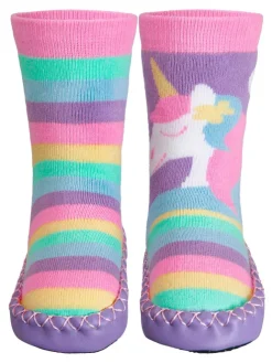 Playshoes Hausschuhe^Hüttenschuh Einhorn in Multicolor