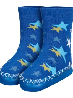 Playshoes Hausschuhe^Hüttenschuh Sterne in Blau