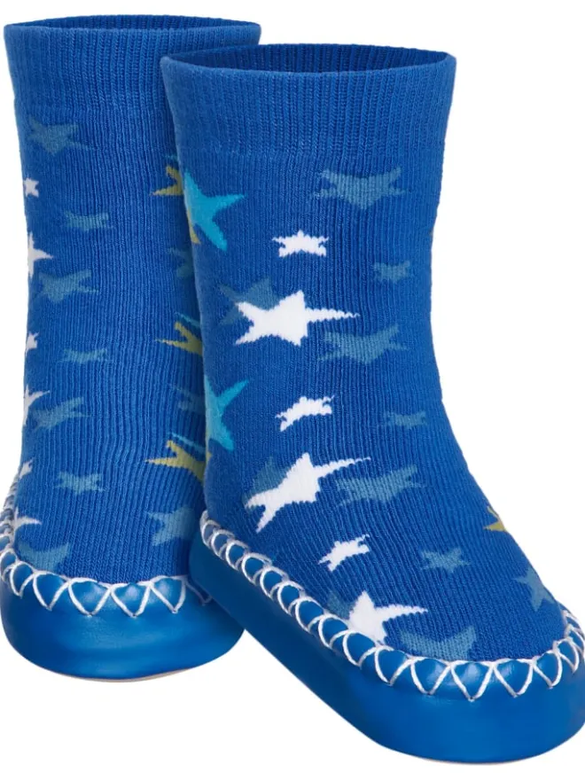 Playshoes Hausschuhe^Hüttenschuh Sterne in Blau