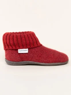 kitz-pichler Hausschuhe|Hausschuhe^Hüttenschuhe "Alp-Boot" in Rot