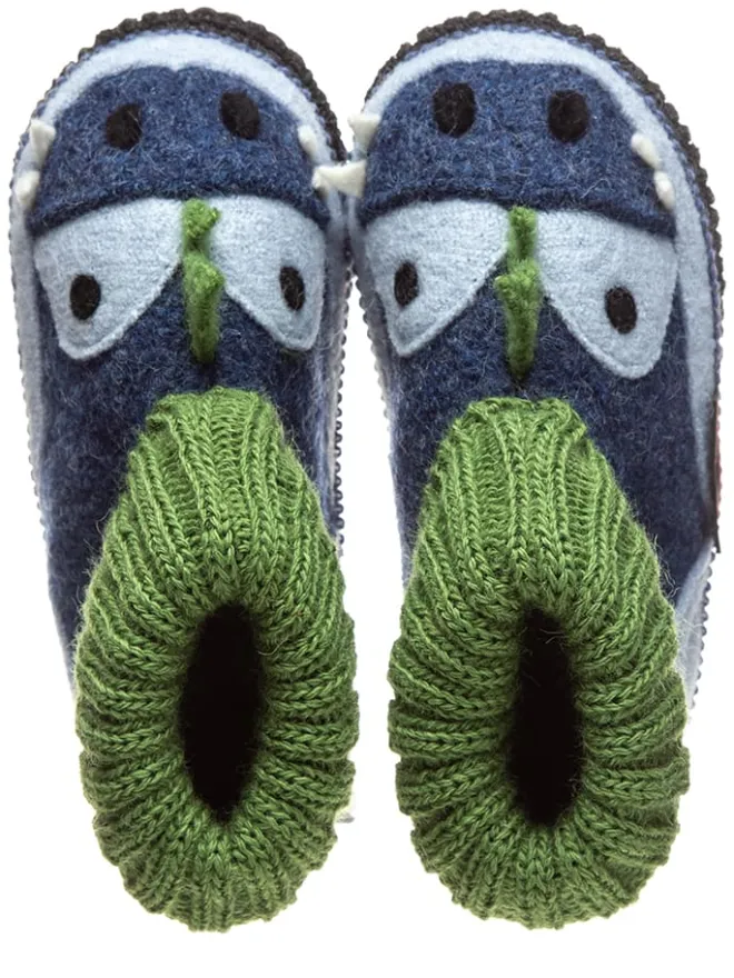 kitz pichler Hausschuhe^Hüttenschuhe "Dago" in Blau/ Grün
