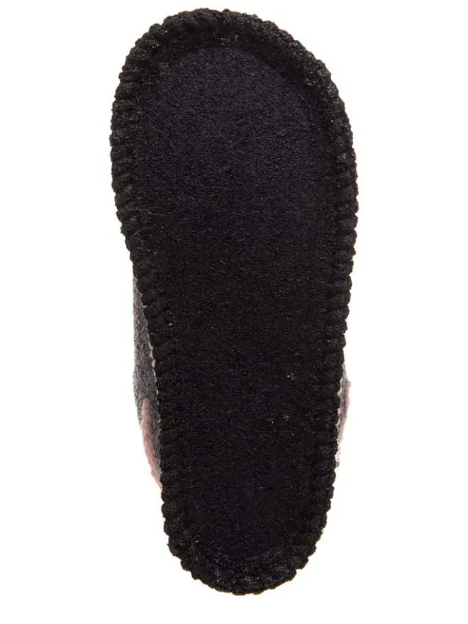 kitz-pichler Hausschuhe^Hüttenschuhe "Leon" in Grau/ Rosa