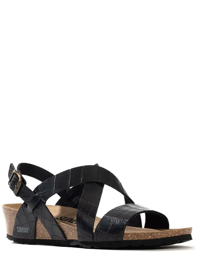 Sunbay Sandalen^Keilsandaletten "Bini" in Schwarz