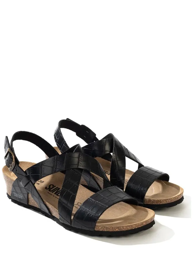 Sunbay Sandalen^Keilsandaletten "Bini" in Schwarz