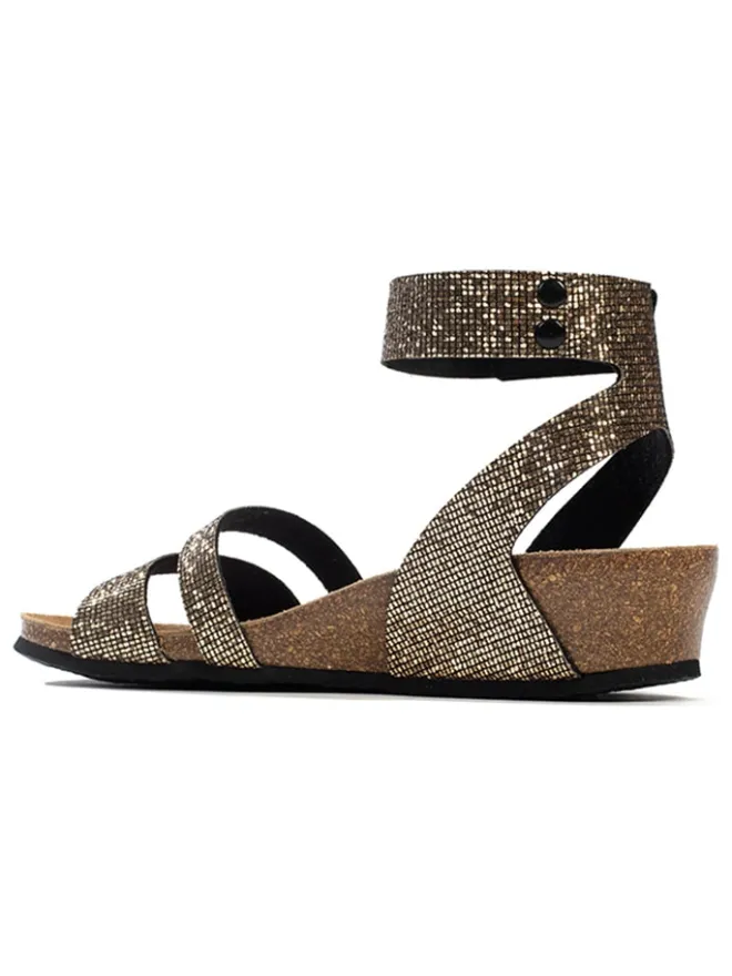 Keilsandaletten "Camiri" in Gold>BACKSUN Hot