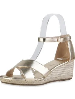 Keilsandaletten Chloe in Gold>VAN HILL Clearance