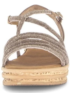 Gabor Sandalen^Keilsandaletten in Gold/ Hellbraun