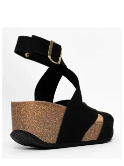 Keilsandaletten in Schwarz><noscript><img width=