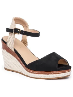 Keilsandaletten in Schwarz>Foreverfolie Online