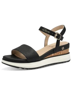 s.Oliver Sandalen^Keil-Sandaletten in Schwarz