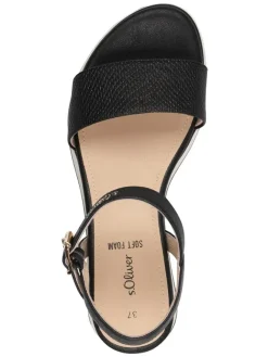 s.Oliver Sandalen^Keil-Sandaletten in Schwarz