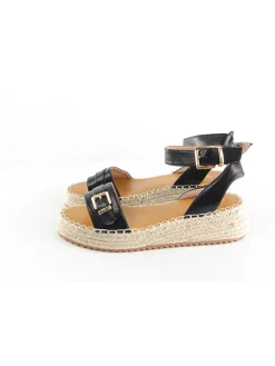 C'M Sandalen^Keilsandaletten in Schwarz