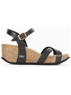 Sunbay Sandalen^Keilsandaletten "Pivoine" in Schwarz