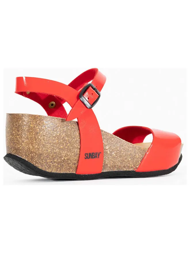 Sunbay Sandalen^Keilsandaletten "Yucca" in Rot