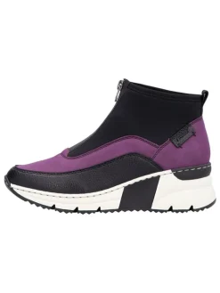 Keilslipper in Lila/ Schwarz>rieker New