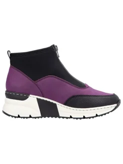 Keilslipper in Lila/ Schwarz><noscript><img width=
