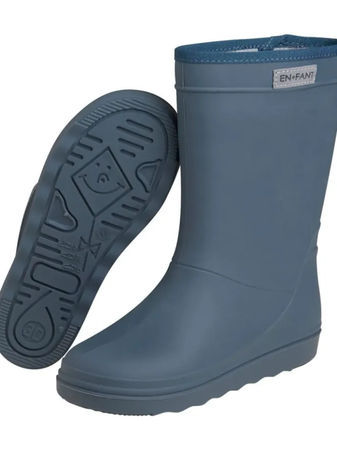 En Fant Gummistiefel^Kinder Gummistiefel "Rain Boots Solid" in Blau