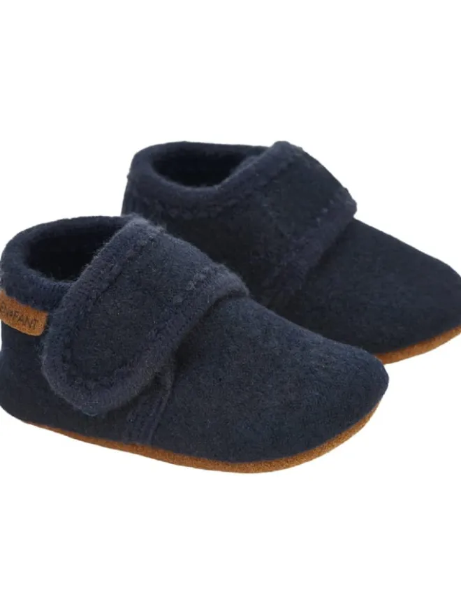 En Fant Halbschuhe·Slipper^Kinder Slipper "Baby Wool slippers" in Blau