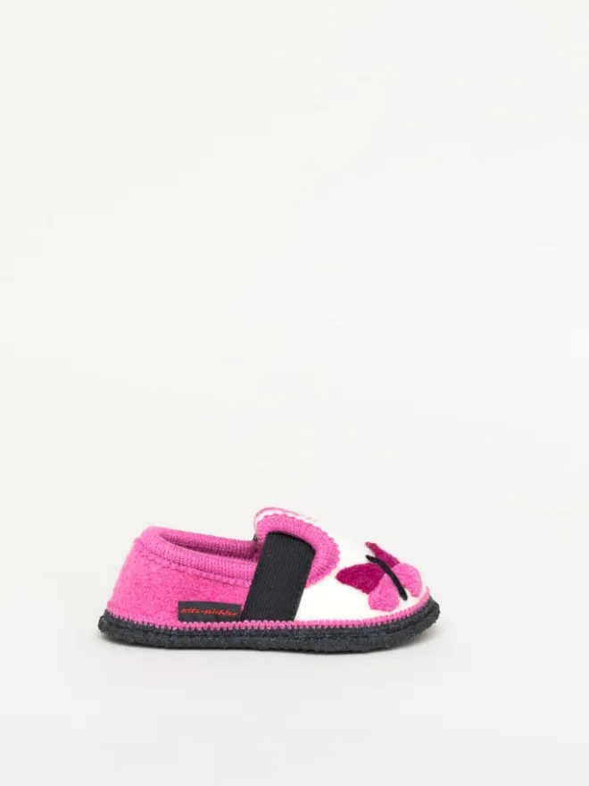 kitz-pichler Hausschuhe^Kinderhausschuh "Bobby Schmetterling" in Pink