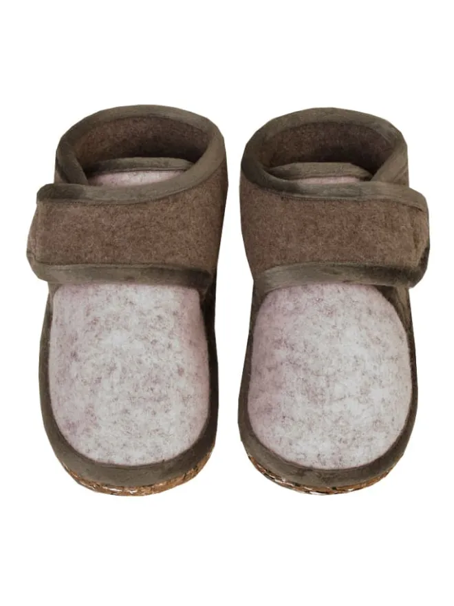 Adelheid Hausschuhe^Kinderpantoffeln rosa in Beige