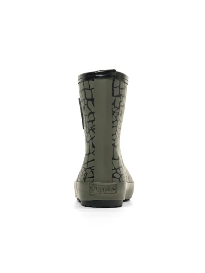 Kinderstiefel Nature Krokodil in oliv/schwarz>druppies Hot