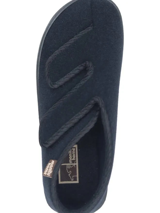 Klassische Hausschuhe in schwarz>Manitu-Home Clearance