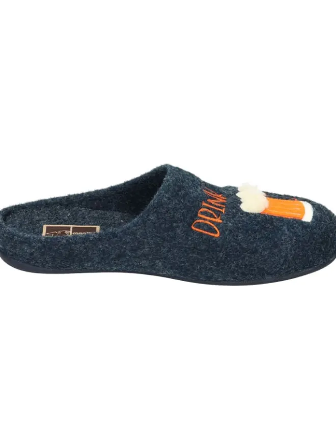 Klassische Hausschuhe in navy>Manitu-Home New