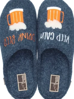 Klassische Hausschuhe in navy><noscript><img width=