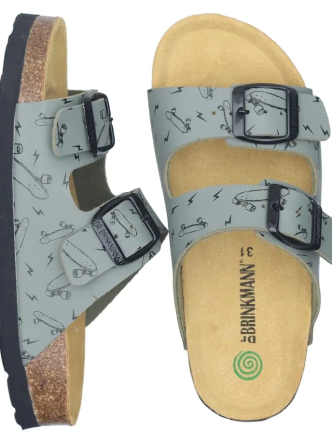 Klassische Pantoletten in khaki>Dr. BRINKMANN New