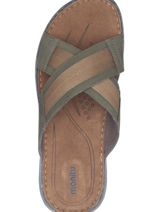 manitu Sandalen & Pantoletten^Klassische Pantoletten in grün