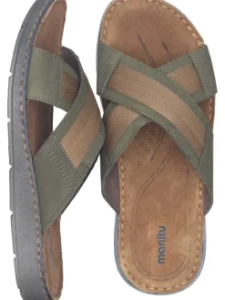 manitu Sandalen & Pantoletten^Klassische Pantoletten in grün