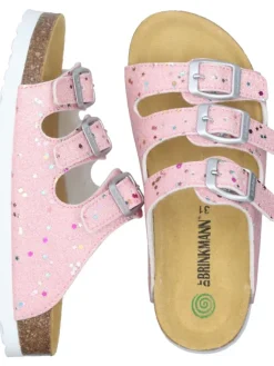 Klassische Pantoletten in rosa><noscript><img width=
