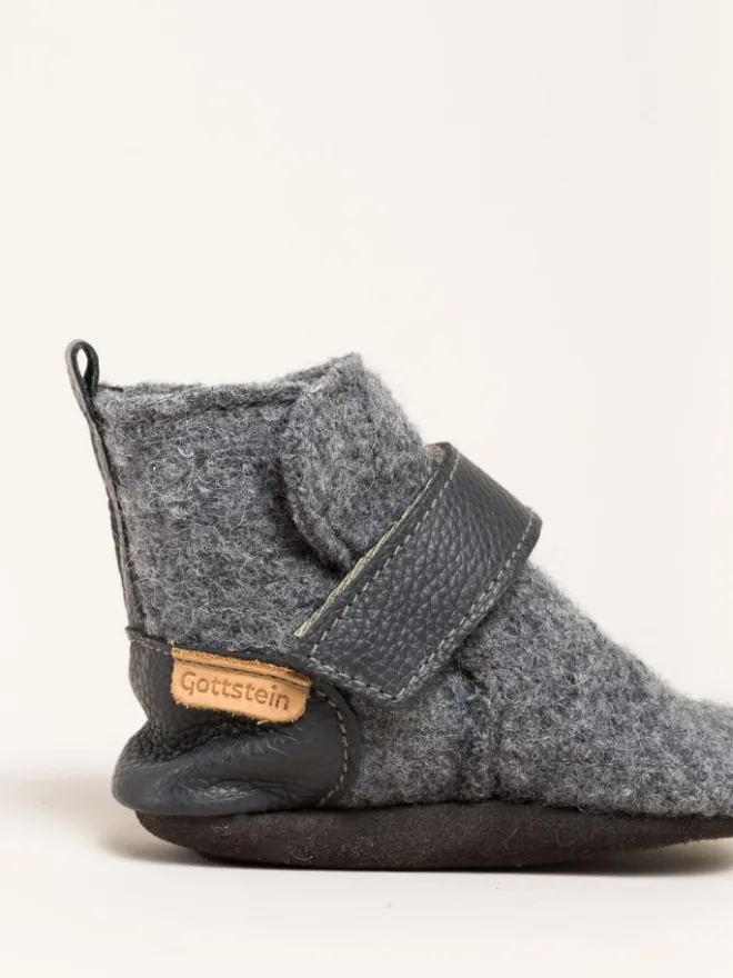 Gottstein Krabbelschuhe^Krabbelschuhe Bootee in grau