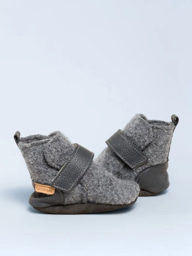 Gottstein Krabbelschuhe^Krabbelschuhe Bootee in grau