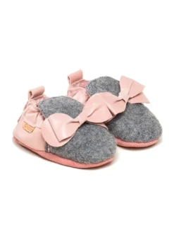 Gottstein Krabbelschuhe^Krabbelschuhe Bow in grau