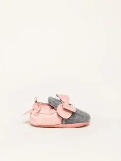 Gottstein Krabbelschuhe^Krabbelschuhe Bow in grau