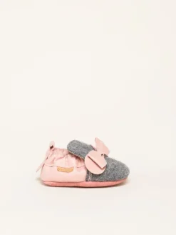Gottstein Krabbelschuhe^Krabbelschuhe Bow in grau