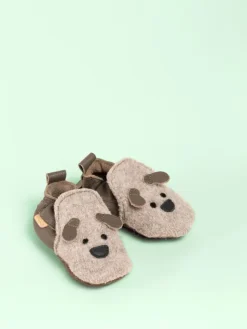 Gottstein Krabbelschuhe^Krabbelschuhe Dog Face in beige