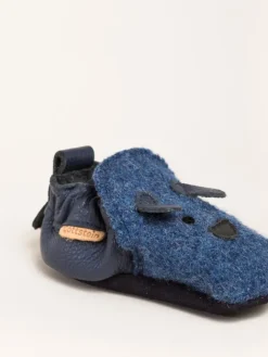 Krabbelschuhe Dog Face in blau><noscript><img width=
