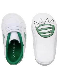 Krabbelschuhe in Weiß/Grün><noscript><img width=