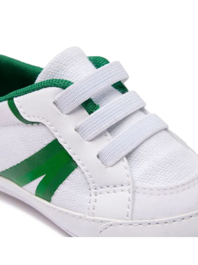 Krabbelschuhe in Weiß/Grün>Lacoste Discount