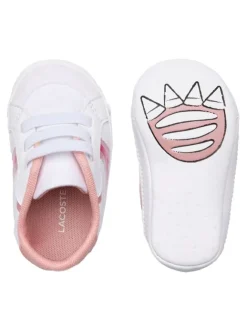 Krabbelschuhe in Weiß/Pink><noscript><img width=