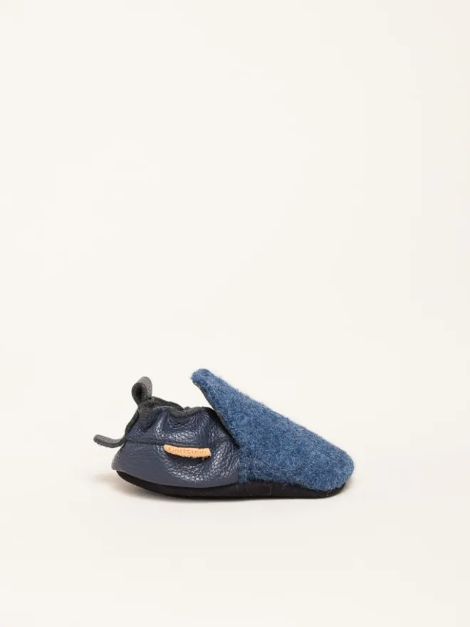 Krabbelschuhe Plain in blau>Gottstein Outlet
