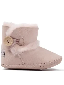 Lammfell-Babyschuhe in Rosa>Hofbrucker Online