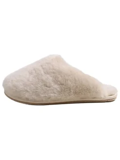 Lammfell-Pantoletten "Viki" in Creme>Kaiser Naturfellprodukte Online