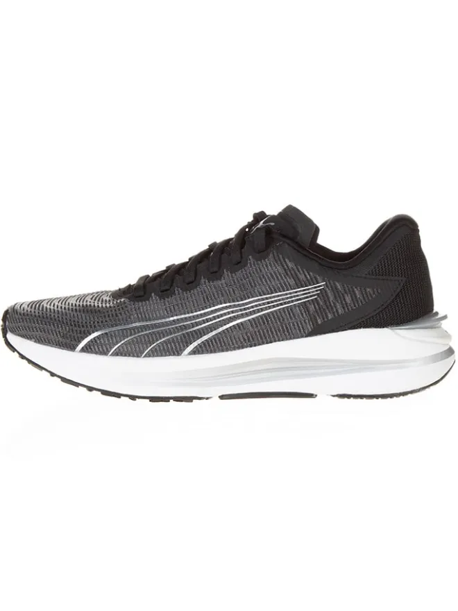 Laufschuhe "Electrify Nitro Turn" in Schwarz/ Weiß>Puma Hot